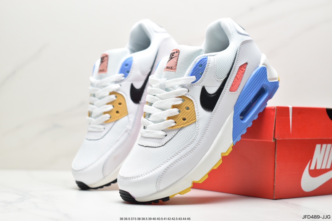 170 公司级耐克Mens Shoes Nik/e Air Max 90 经典复古气垫百搭休闲运动慢跑鞋CZ3950-100