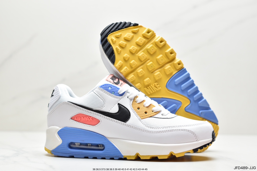 170 公司级耐克Mens Shoes Nik/e Air Max 90 经典复古气垫百搭休闲运动慢跑鞋CZ3950-100