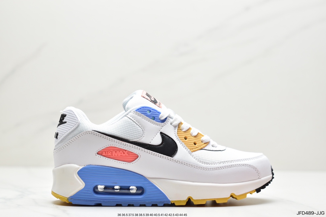 170 公司级耐克Mens Shoes Nik/e Air Max 90 经典复古气垫百搭休闲运动慢跑鞋CZ3950-100