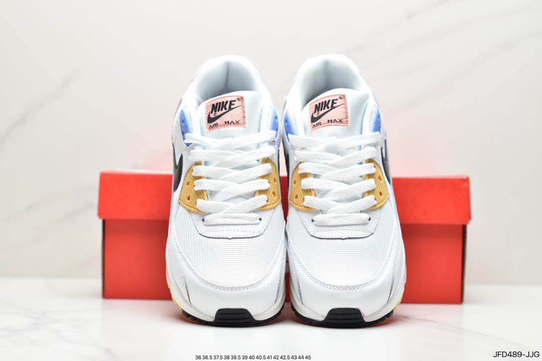 170 公司级耐克Mens Shoes Nik/e Air Max 90 经典复古气垫百搭休闲运动慢跑鞋CZ3950-100
