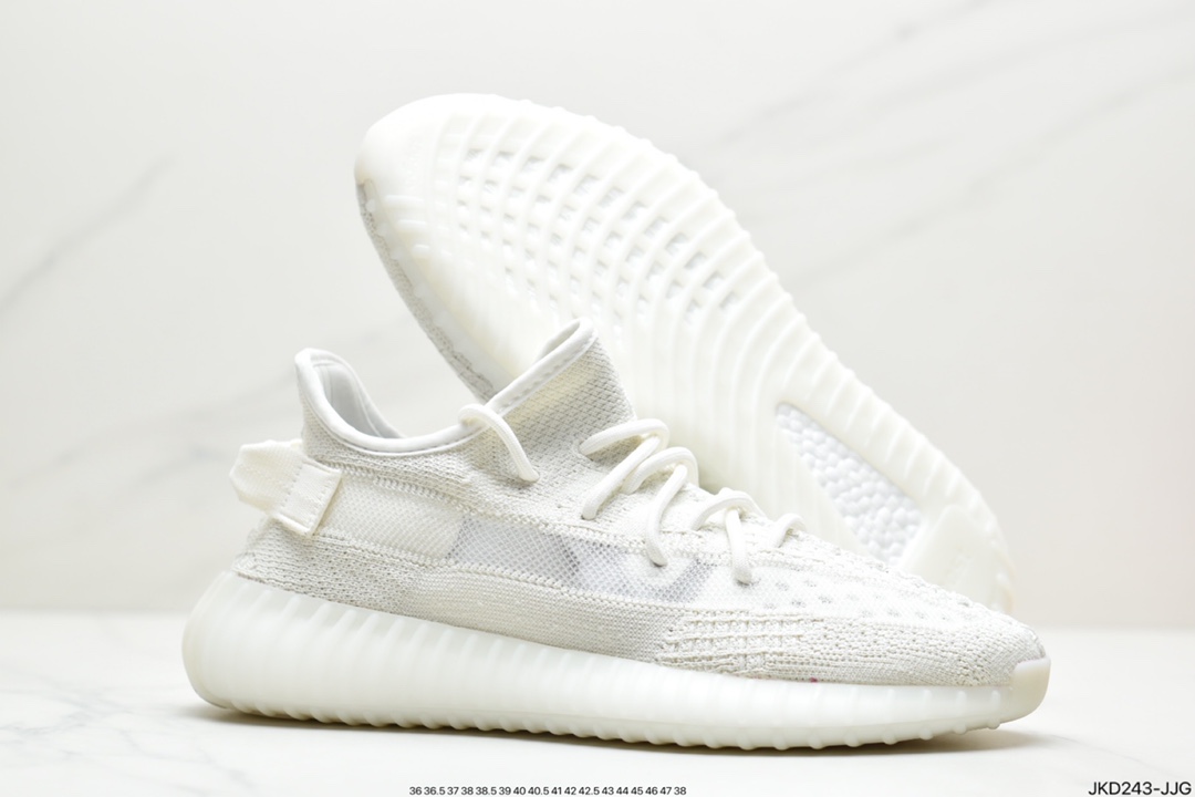 Kanye West x Adidas Yeezy Boost 350 V2 ”Light” Cotton White Jogging Shoes HQ6316-B371