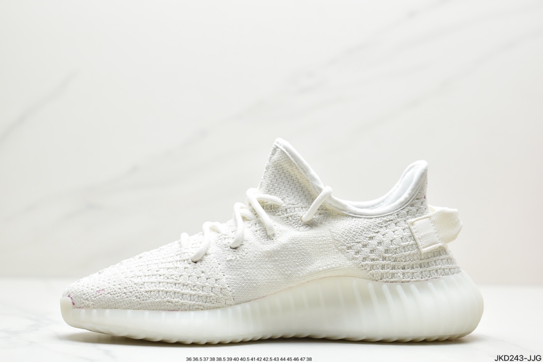 Kanye West x Adidas Yeezy Boost 350 V2 ”Light” Cotton White Jogging Shoes HQ6316-B371