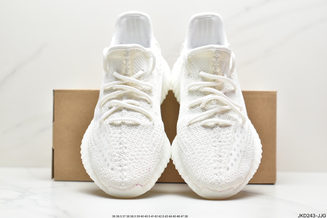 Kanye West x Adidas Yeezy Boost 350 V2 ”Light” Cotton White Jogging Shoes HQ6316-B371