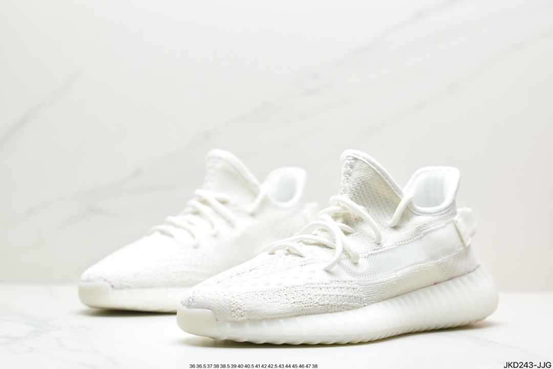 Kanye West x Adidas Yeezy Boost 350 V2 ”Light” Cotton White Jogging Shoes HQ6316-B371