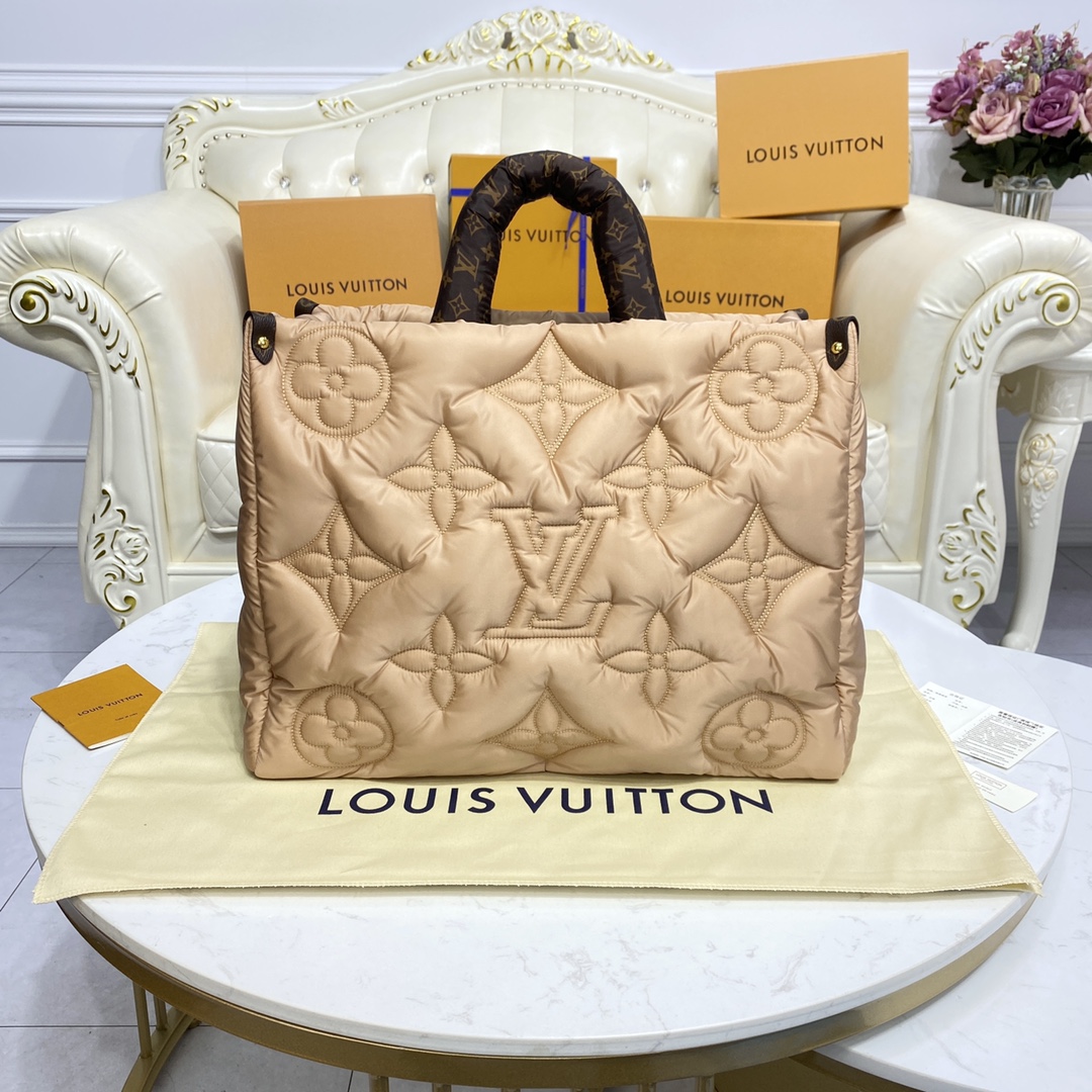 Cheap Replica Designer
 Louis Vuitton LV Onthego Bags Handbags Apricot Color Black Green Silver Embroidery m59005