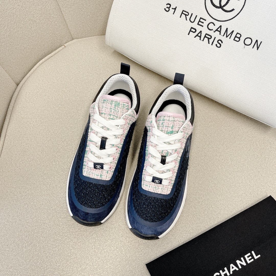 CHANEL スニーカー カジュアルシューズ 公式サイト同時発売 カジュアルスポーツスタイル ベロアカーフ