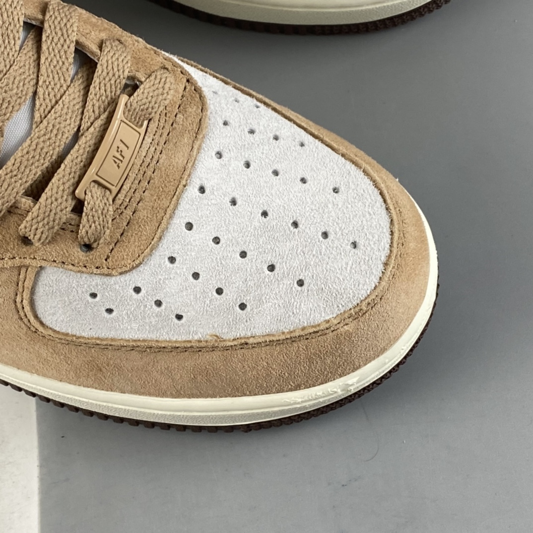 P260 NIKE Air Force 1’07 Mid 咖啡豆配色 空军一号麂皮中帮休闲板鞋 AL6896-556