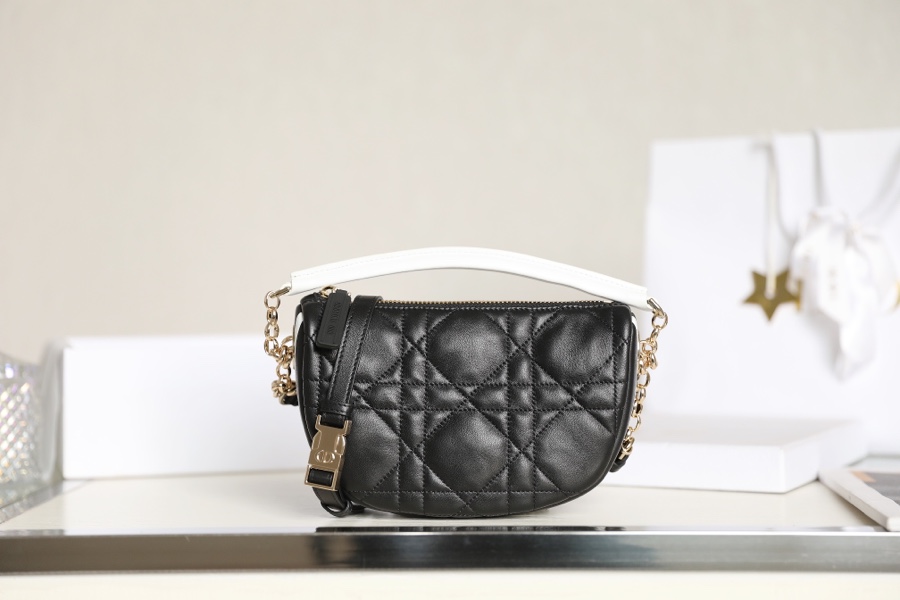 Dior Crossbody & Shoulder Bags Black White Sheepskin Fashion Sweatpants