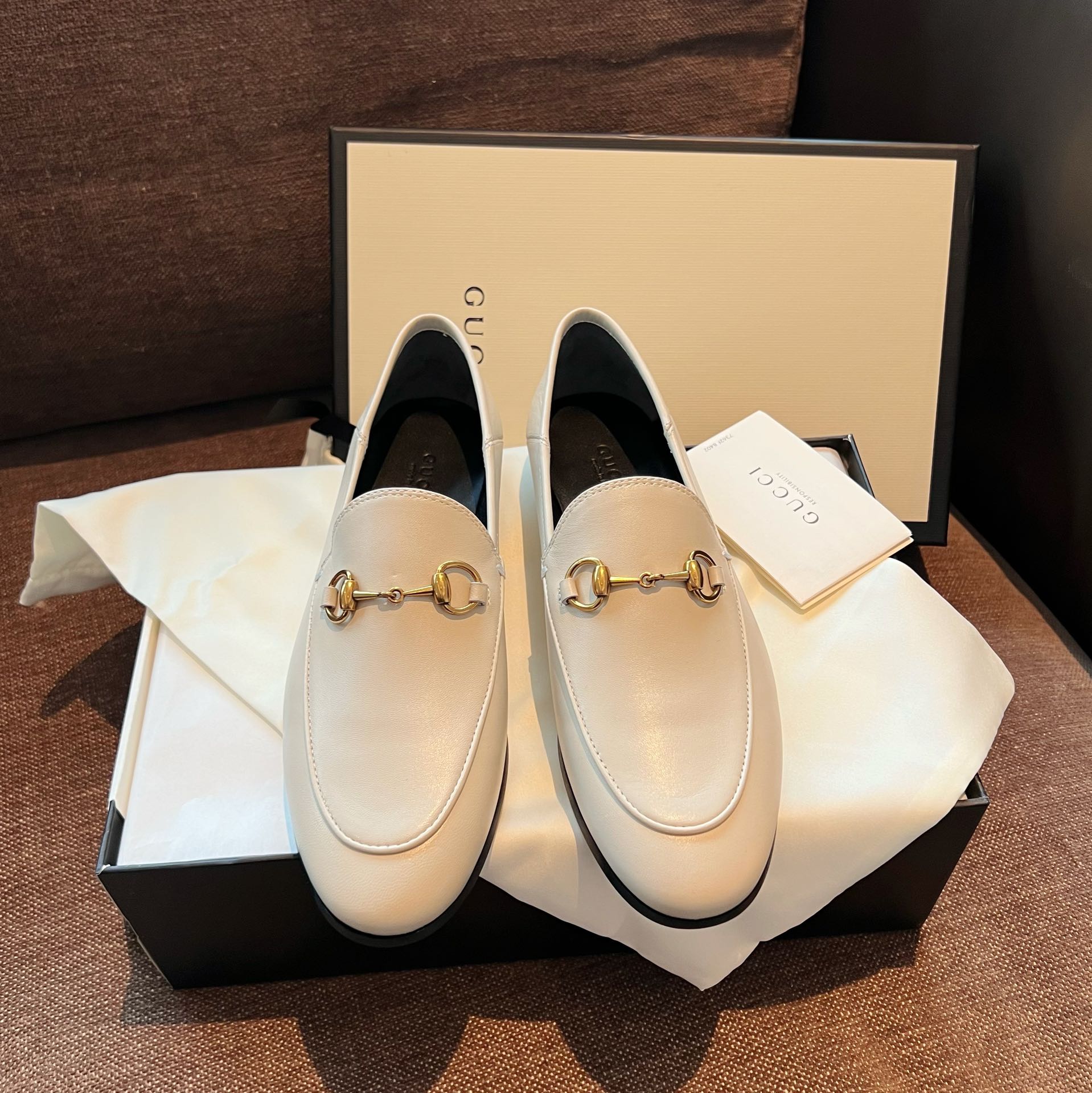 Gucci Shoes Loafers Gold Hardware Genuine Leather Sheepskin Spring/Summer Collection