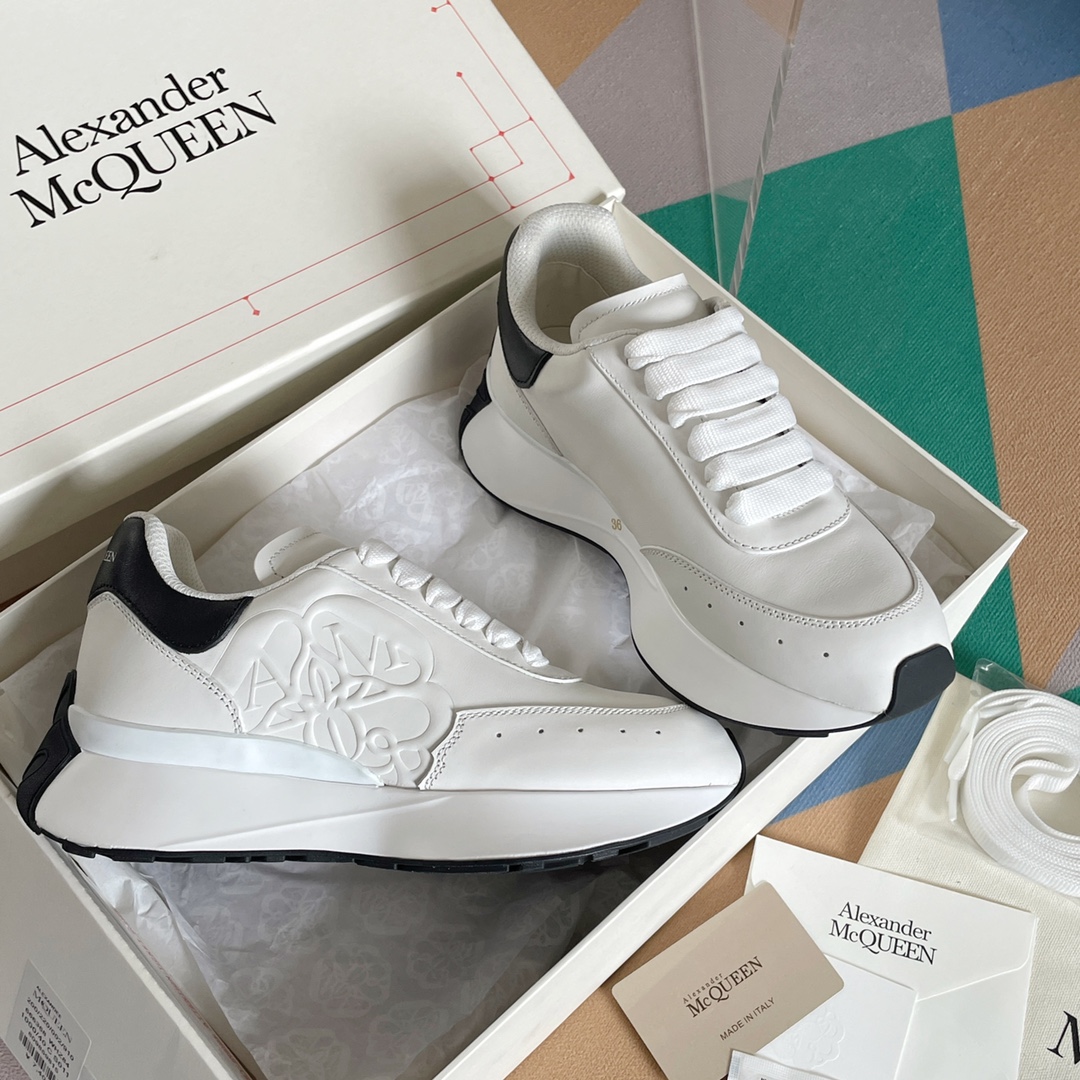 ALEXANDERMCQUEEN/亚历山大麦昆SprintRunner系列情侣款休闲运动鞋小白鞋老爹鞋原