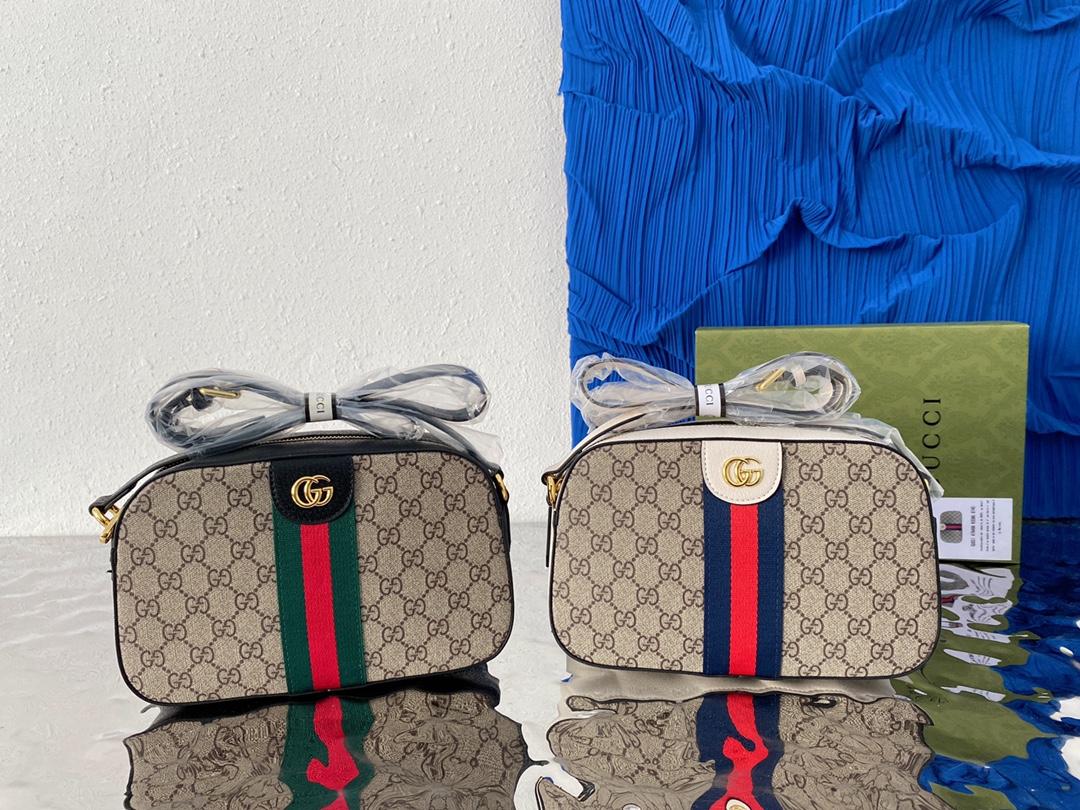 Gucci 古奇   OGG 相机包 单肩包 男女通用斜挎包 采用精湛镶嵌细工，经典百搭 实物拍摄 原厂原版面料 681064 配送小票防尘袋 折叠礼盒 25 x 16 cm。