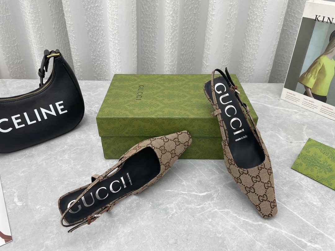 GuCC*I2022ss: Stylish Twist Sandals with Customized Fabric and Italian Bottom - 图片 7