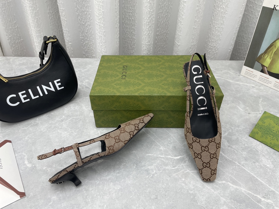 GuCC*I2022ss: Stylish Twist Sandals with Customized Fabric and Italian Bottom - 图片 3