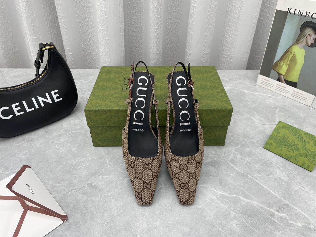 GuCC*I2022ss: Stylish Twist Sandals with Customized Fabric and Italian Bottom - 图片 4
