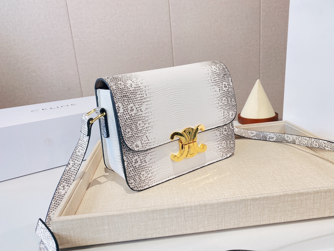 塞林 Celine 赛琳  蛇纹系列 凯旋门豆腐包