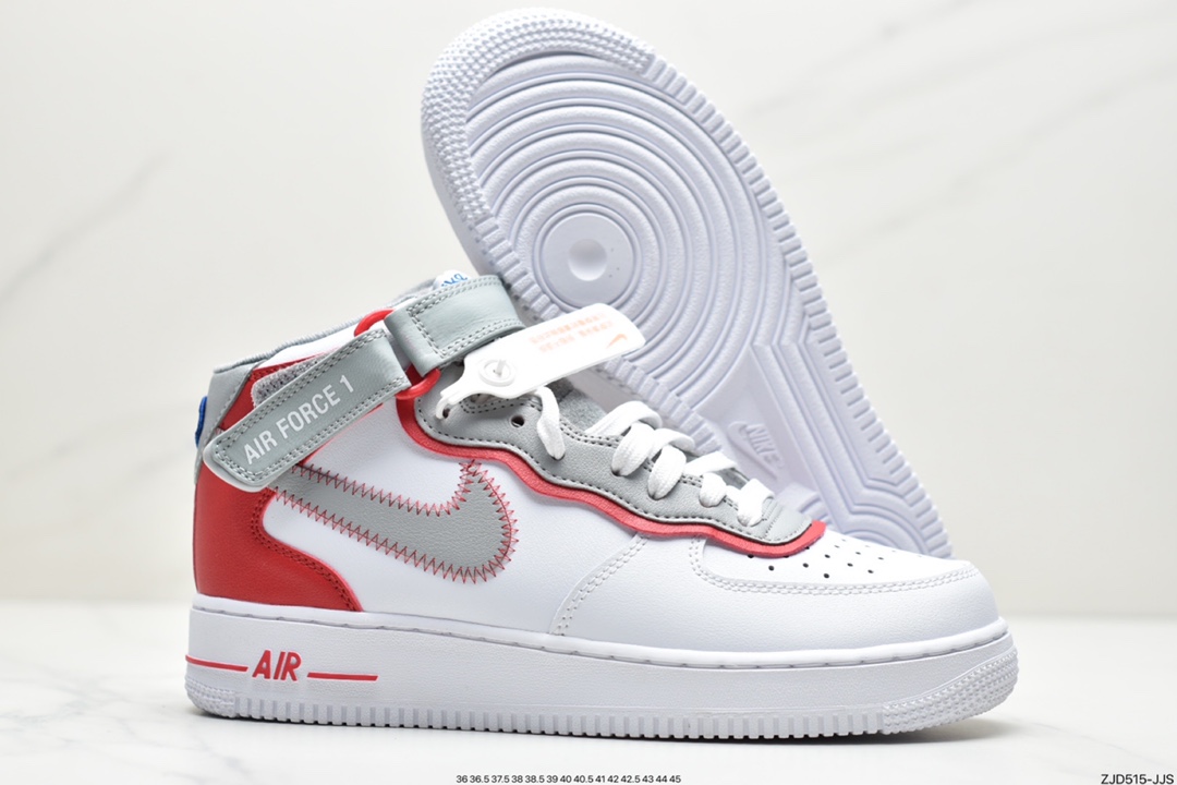 240 公司级耐克Nike Air Force 1 MID 中邦白黄原楦头原纸板 DH7451-101