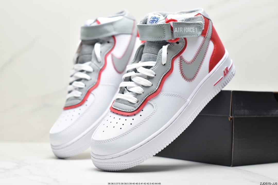 240 公司级耐克Nike Air Force 1 MID 中邦白黄原楦头原纸板 DH7451-101