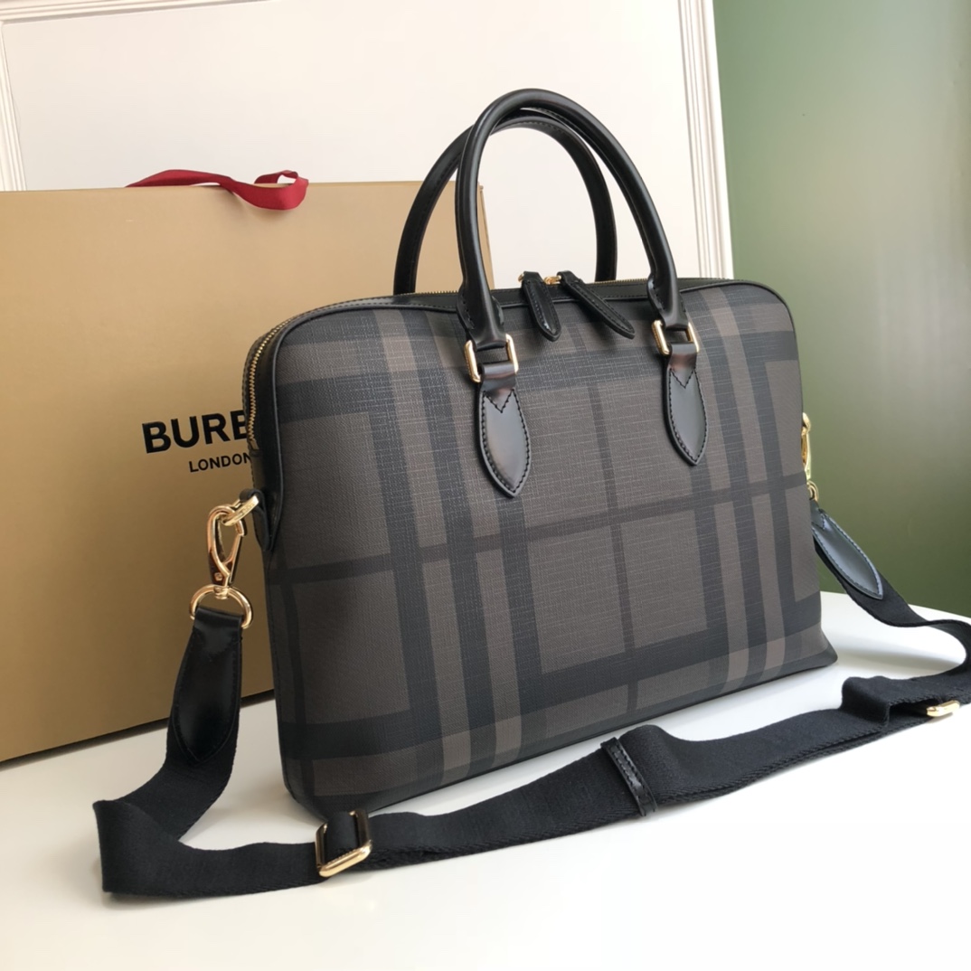 Burberry Briefcase Dark charcoal check 37 x 5 x 27cm business