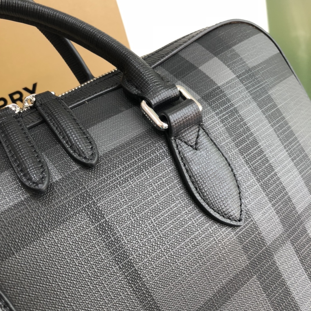 Burberry London Check Briefcase Charcoal 37x27x5.5cm briefcase photo 3