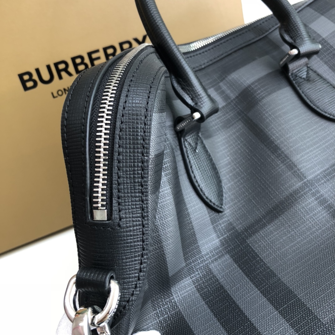 Burberry London Check Briefcase Charcoal 37x27x5.5cm briefcase photo 2
