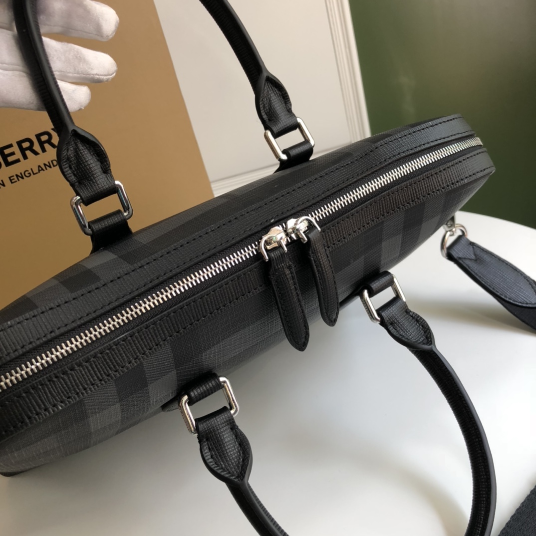 Burberry London Check Briefcase Charcoal 37x27x5.5cm briefcase photo 5
