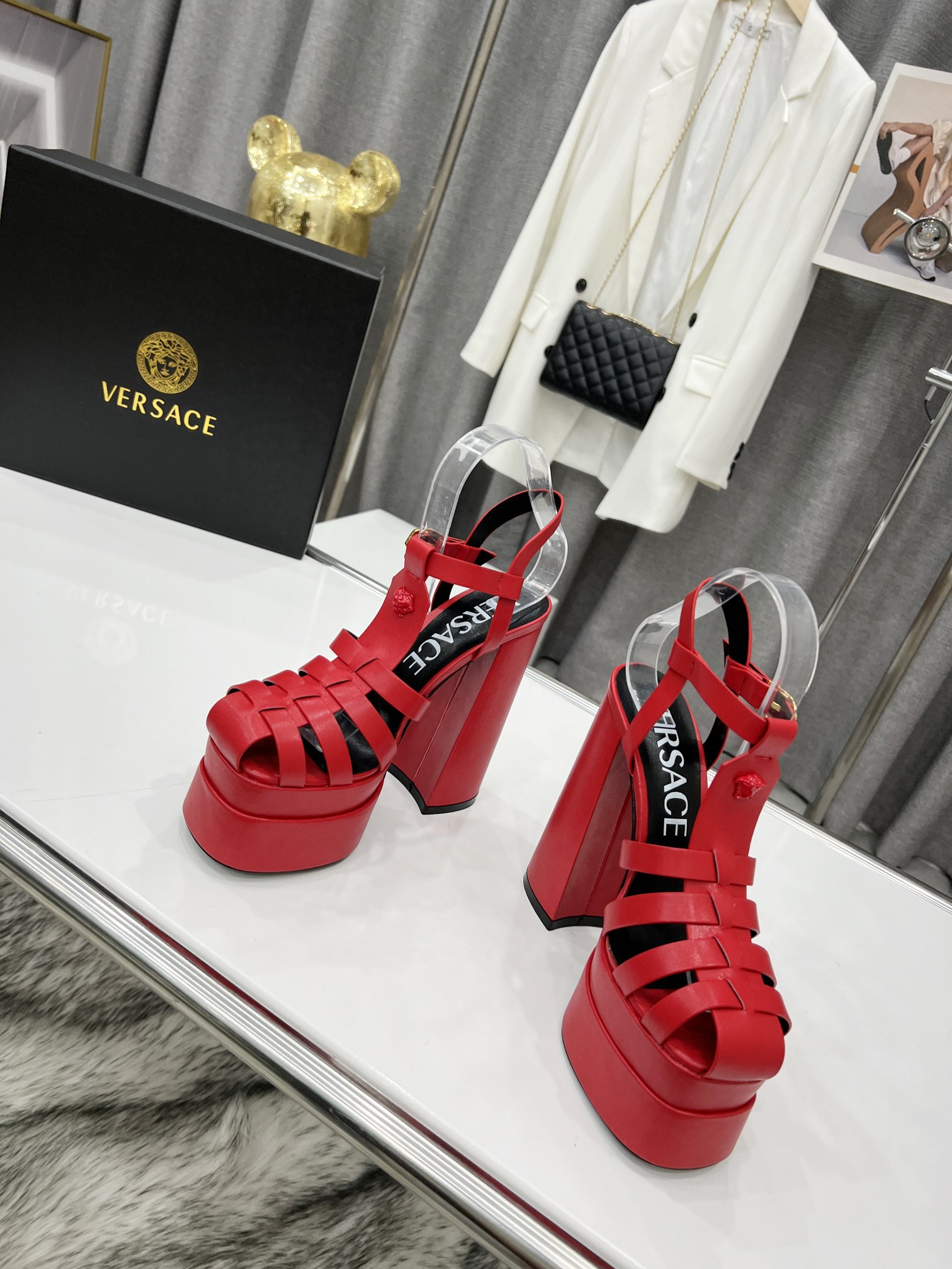 naranja precio de fábrica: suela de goma metros, suela de cuero 305 metros. Yardage: 34-42 Versace n