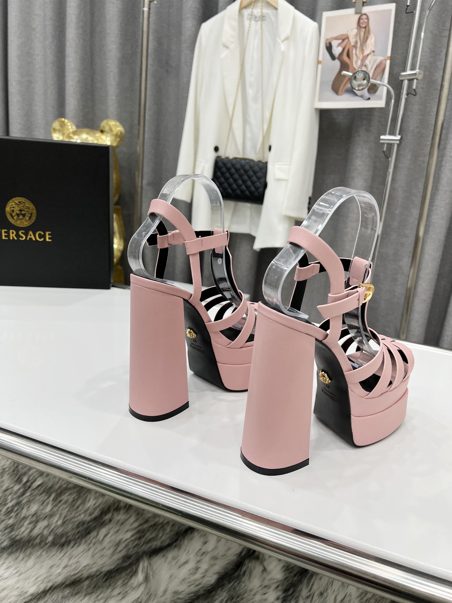naranja precio de fábrica: suela de goma metros, suela de cuero 305 metros. Yardage: 34-42 Versace n
