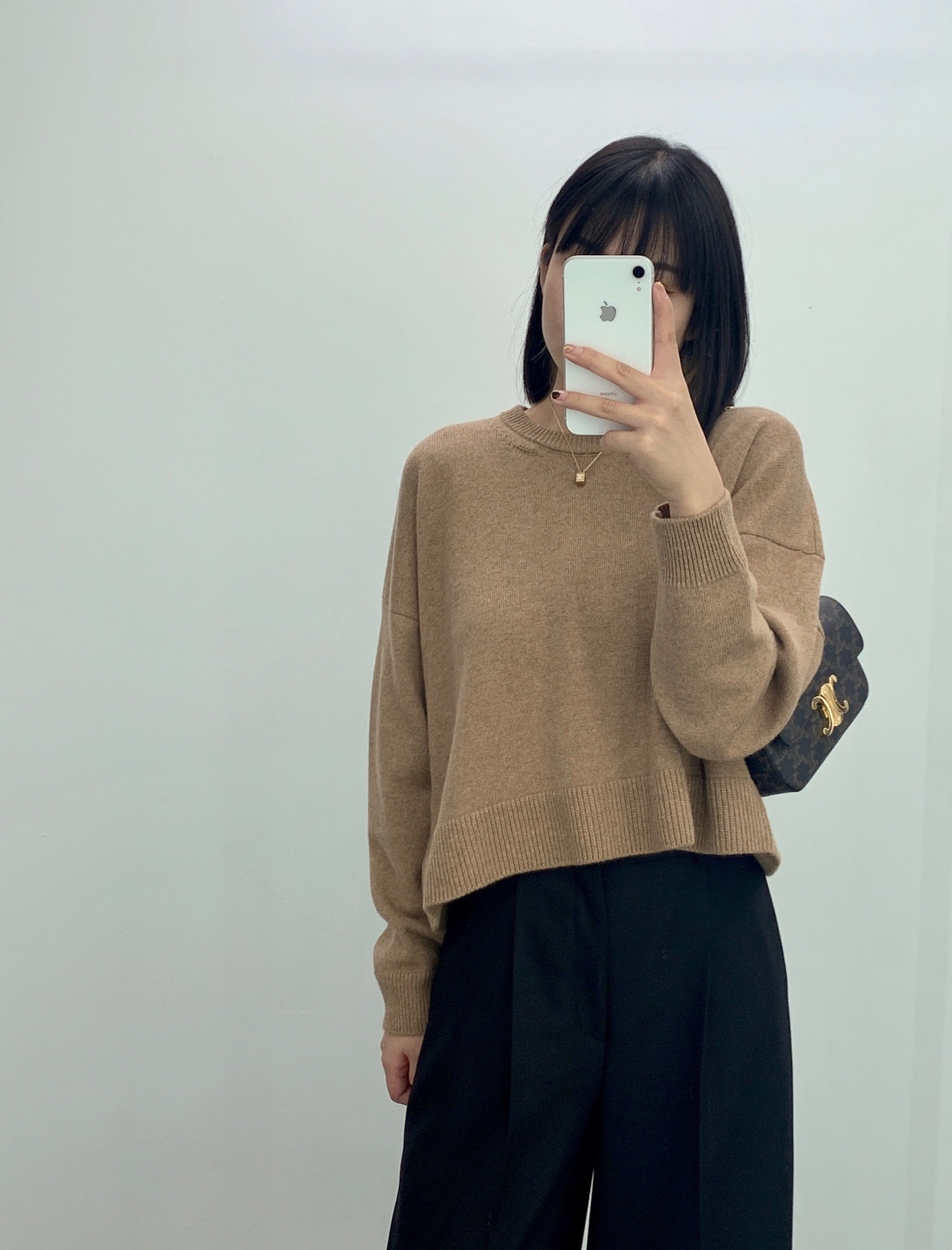 CELINE CHAIN SHOULDER 20.5CM BAG 197993老花/金扣