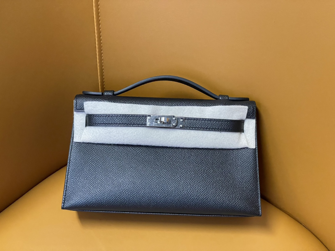The Best
 Hermes Kelly Handbags Crossbody & Shoulder Bags Replica US
 Black Silver Hardware Epsom Mini