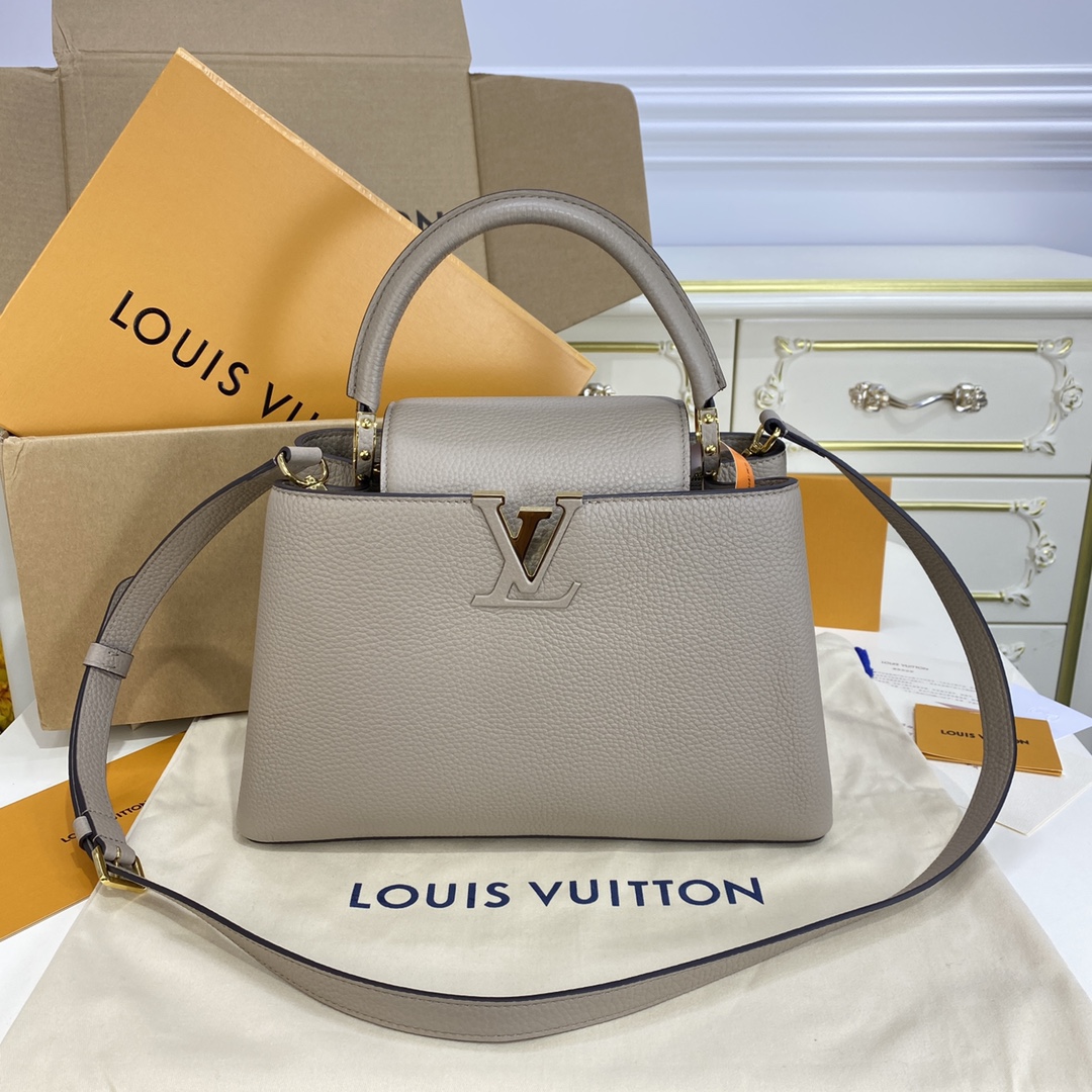 Louis Vuitton LV Capucines Bags Handbags Gold Hardware Taurillon Mini