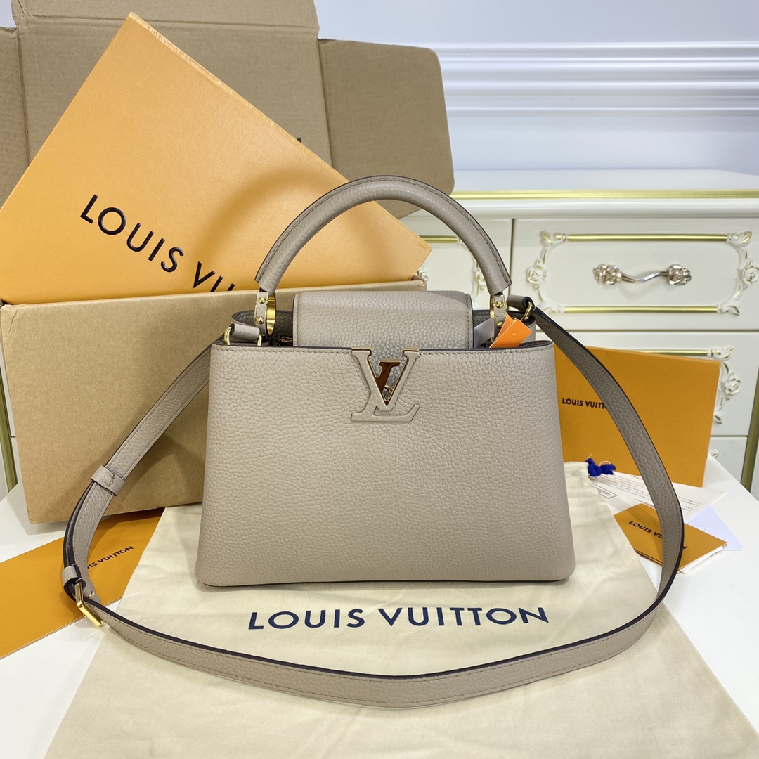 Louis Vuitton LV Capucines Bags Handbags Gold Hardware Taurillon Mini