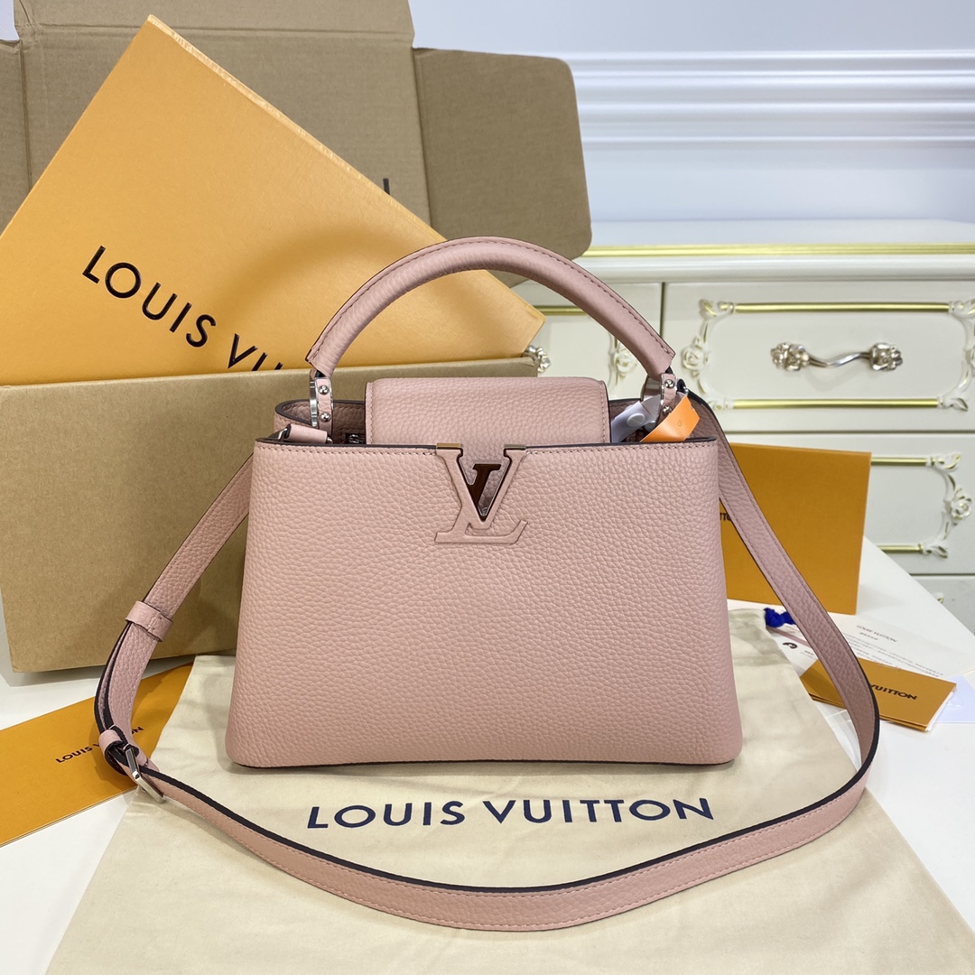 Louis Vuitton LV Capucines Bags Handbags Sell Online Luxury Designer
 Pink Silver Hardware Taurillon Mini