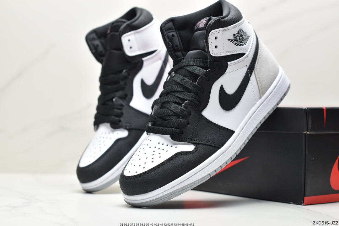 270 公司级Air Jordan 1 ” Stage Haze ” AJ1乔1 黑灰脚趾 男子文化篮球鞋 555088-108
