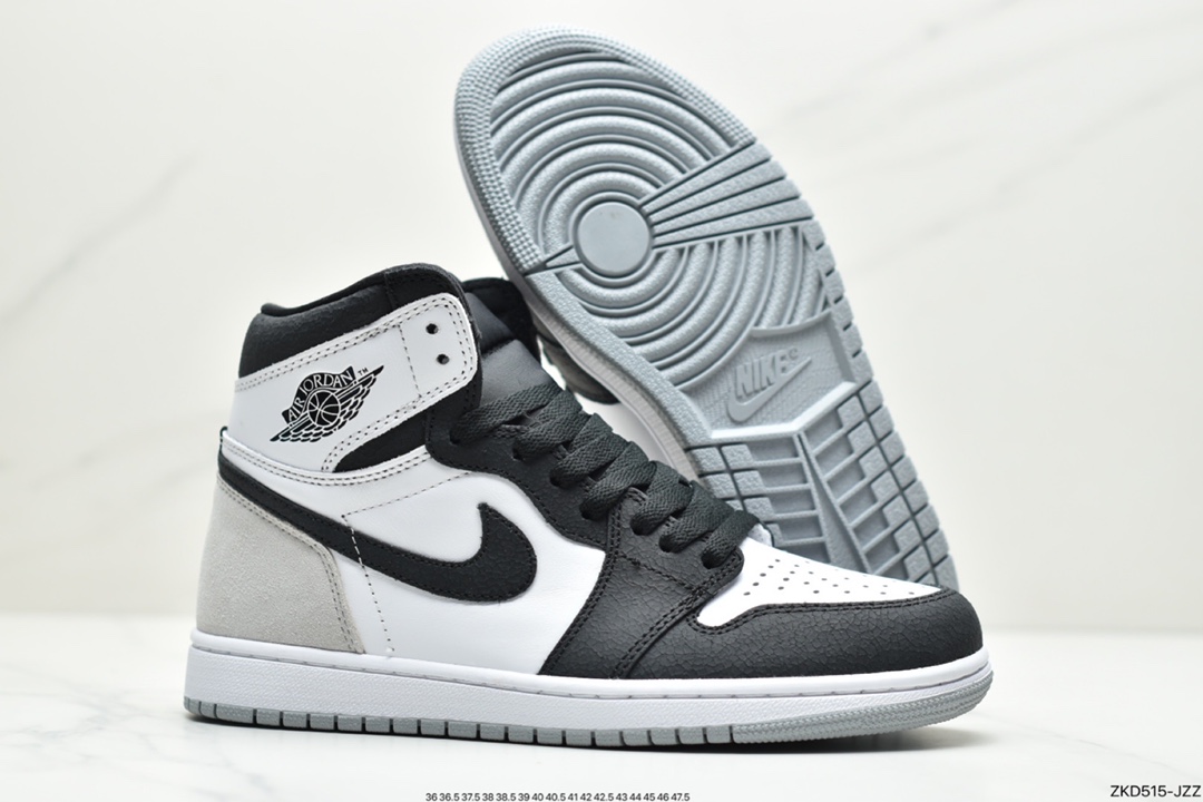270 公司级Air Jordan 1 ” Stage Haze ” AJ1乔1 黑灰脚趾 男子文化篮球鞋 555088-108