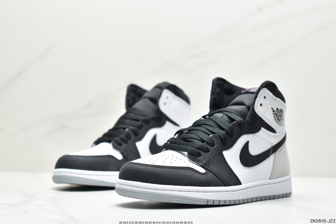270 公司级Air Jordan 1 ” Stage Haze ” AJ1乔1 黑灰脚趾 男子文化篮球鞋 555088-108
