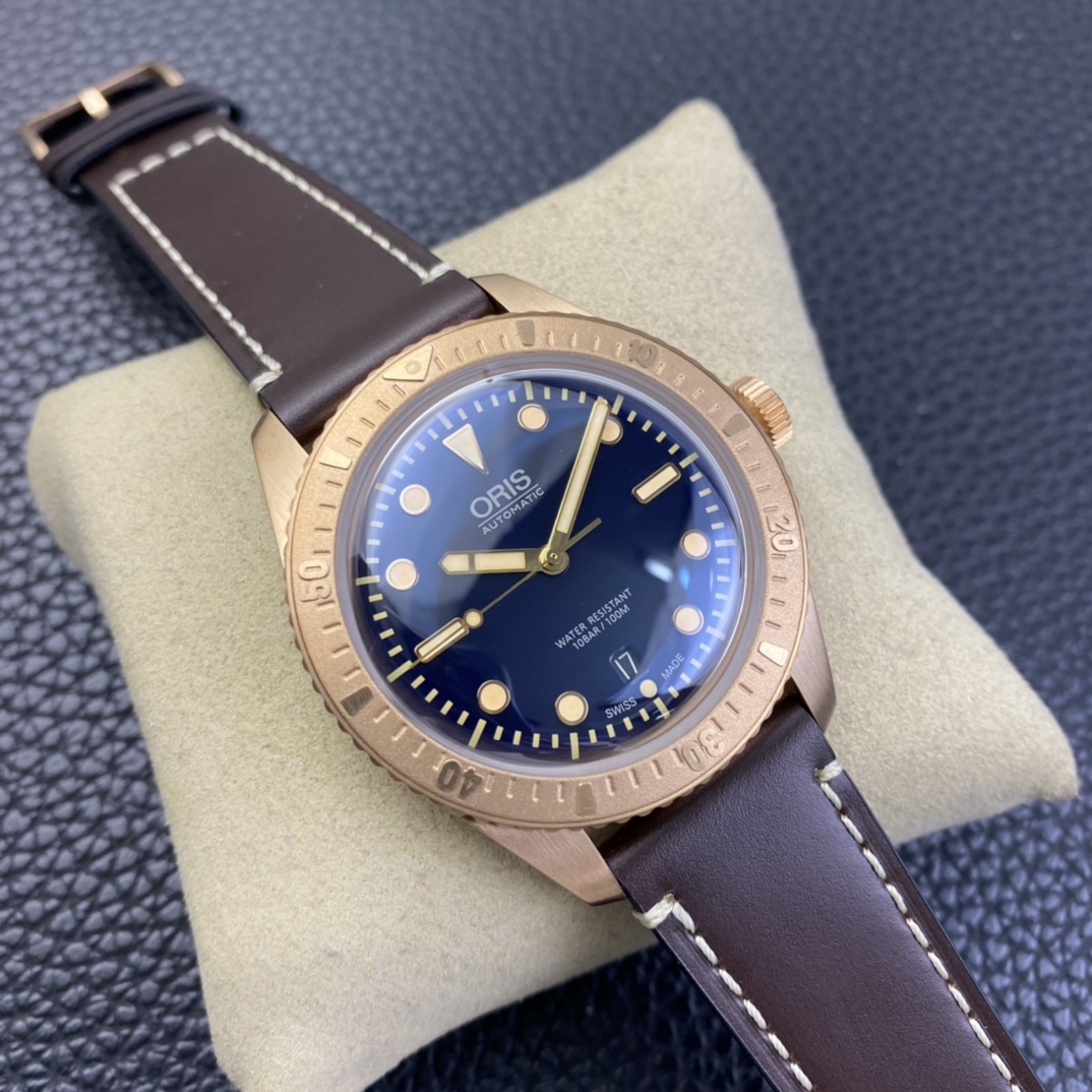 [ORIS Watches]Original single Hollysys diving series bronze shell diameter 42M