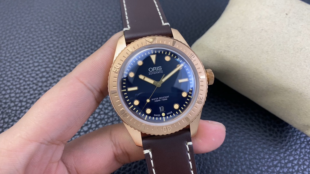 [ORIS Watches]Original single Hollysys diving series bronze shell diameter 42M