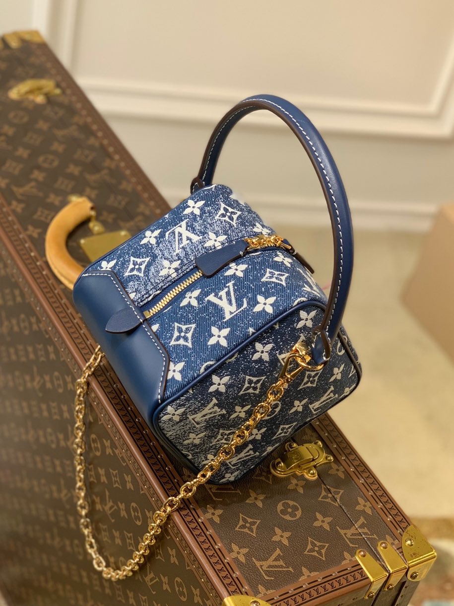 Louis Vuitton LV Square Bag 丹宁系列牛仔蓝骰子包 M59611
