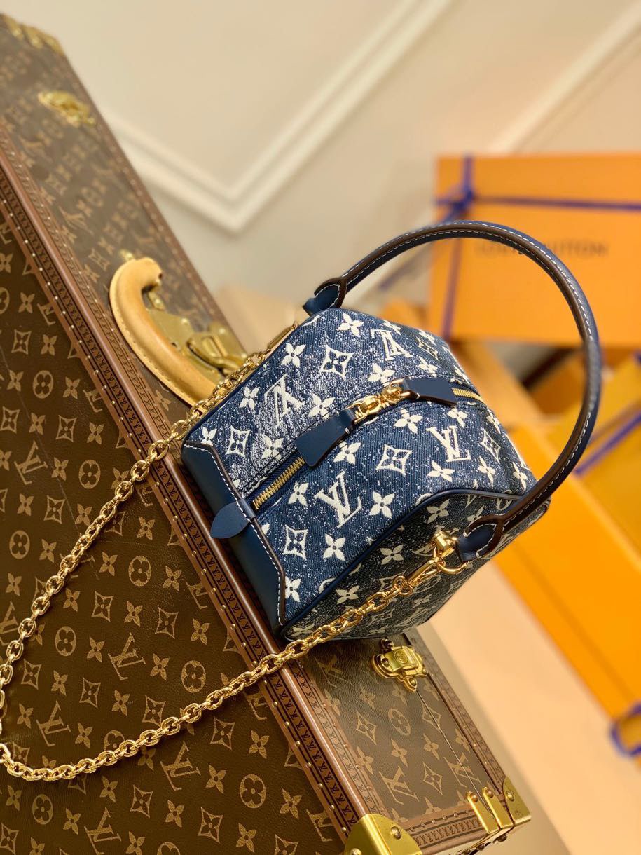 Louis Vuitton LV Square Bag 丹宁系列牛仔蓝骰子包 M59611