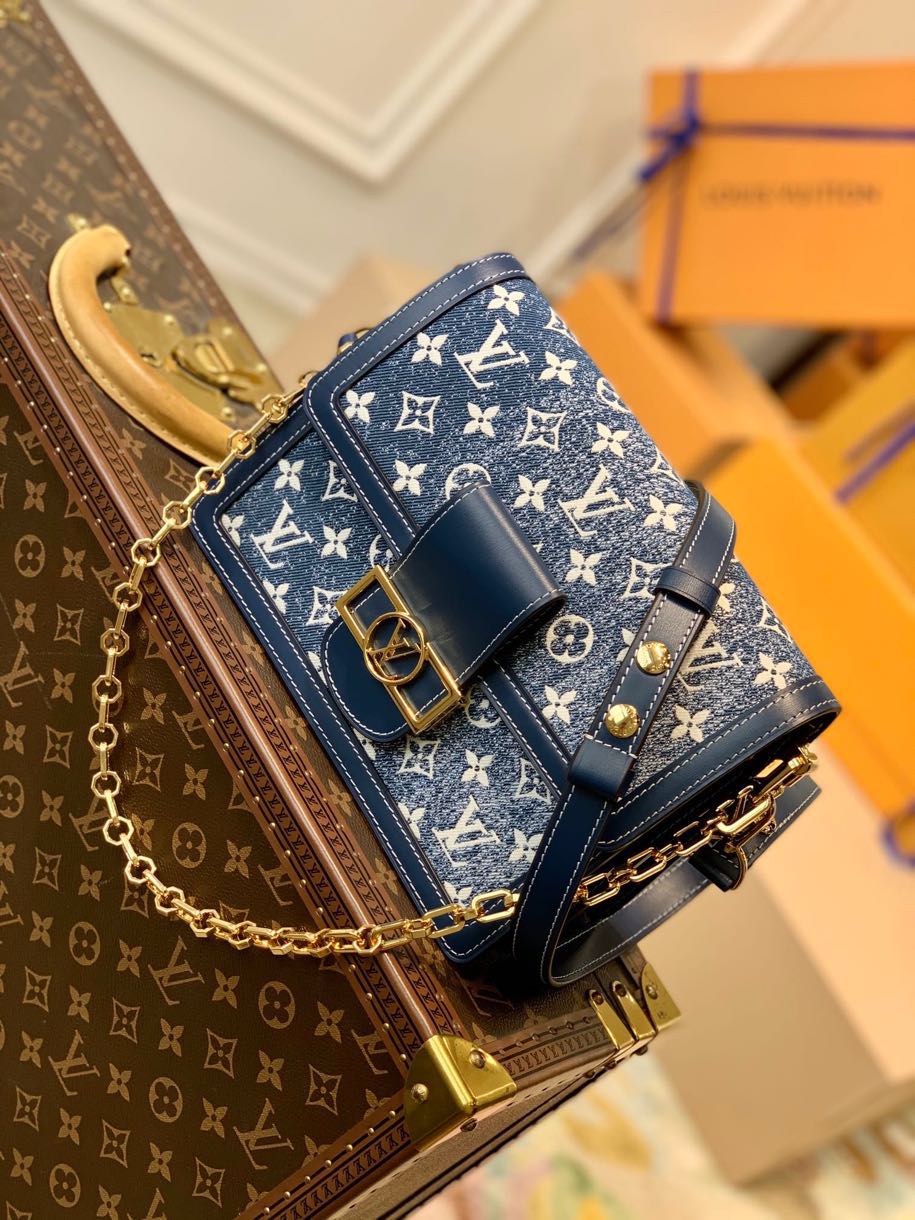 Louis Vuitton LV Dauphine 25 丹宁牛仔蓝达芙妮 M59631