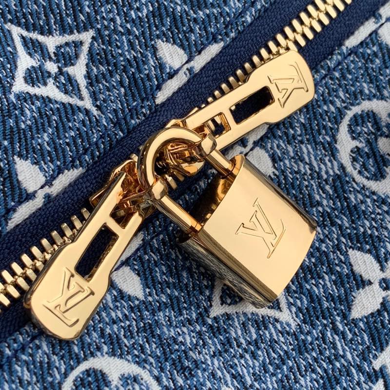 Louis Vuitton LV Speedy 25 丹宁蓝色牛仔布手提包 M59609