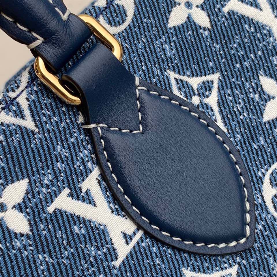 Louis Vuitton LV Onthego 丹宁系列牛仔蓝中号托特包 M59608