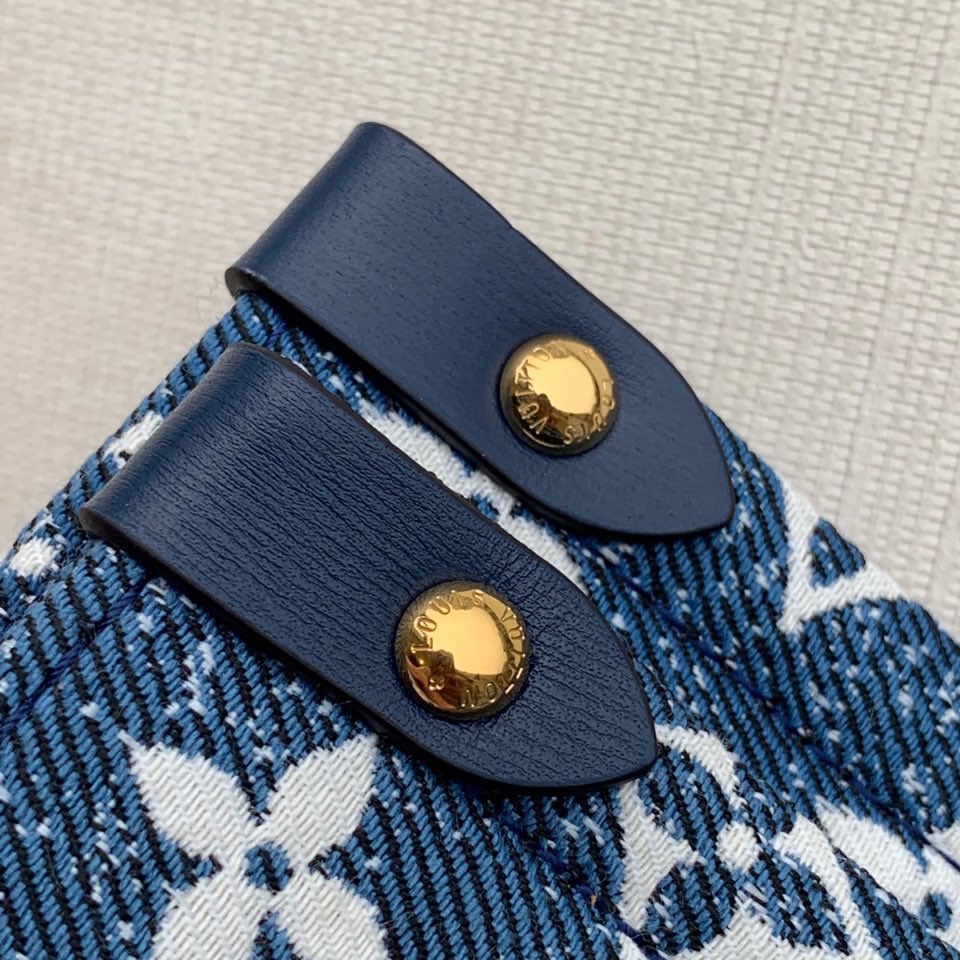 Louis Vuitton LV Onthego 丹宁系列牛仔蓝中号托特包 M59608