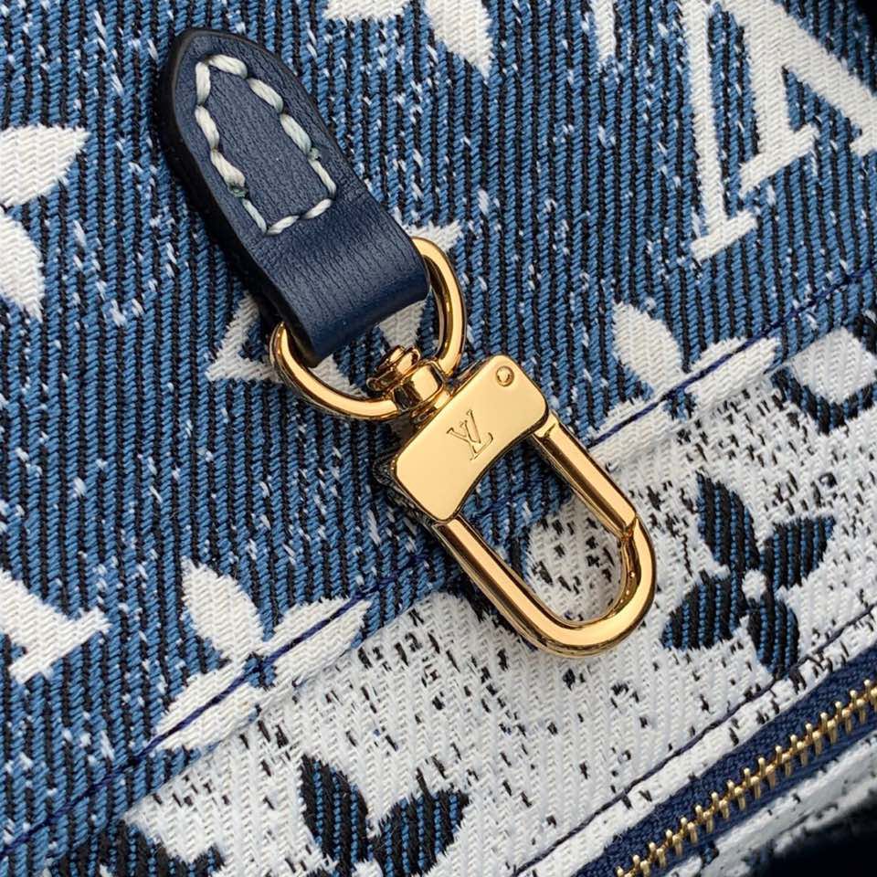 Louis Vuitton LV Onthego 丹宁系列牛仔蓝中号托特包 M59608