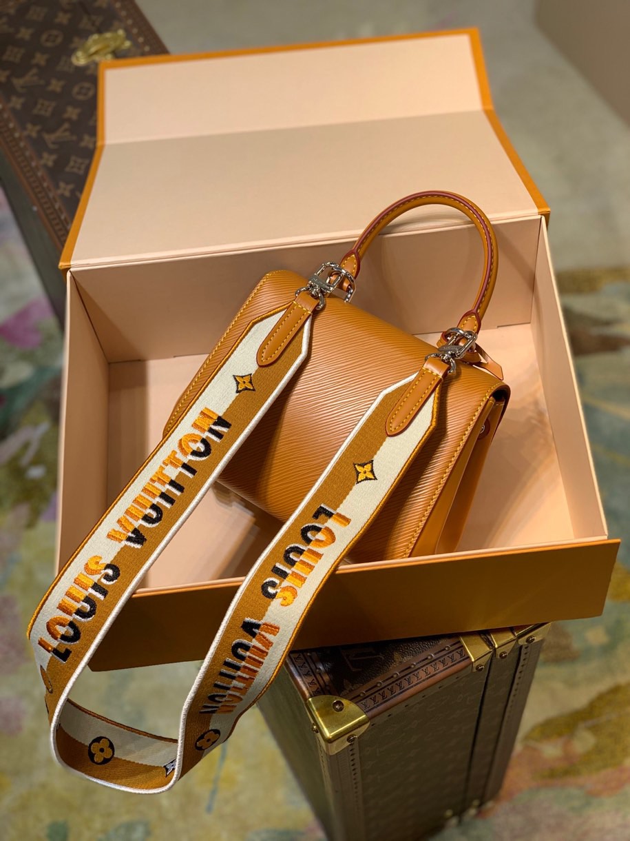 Louis Vuitton LV Cluny Mini Epi 皮革手提包 M58931蜜黃色