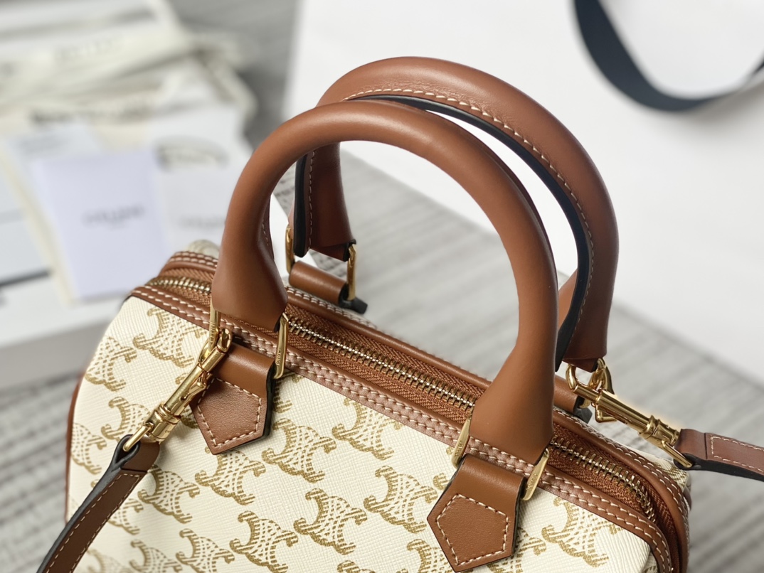 CELINE赛琳TRIOMPHE 老花波士顿枕头包197582