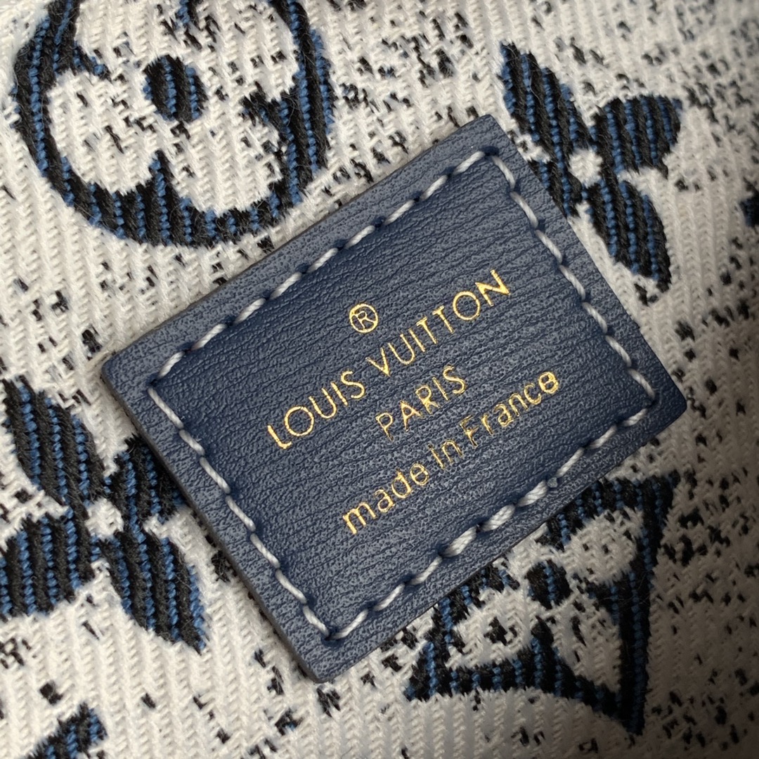 Louis Vuitton LV Nano Speedy 丹宁蓝色牛仔布枕头包 M81168