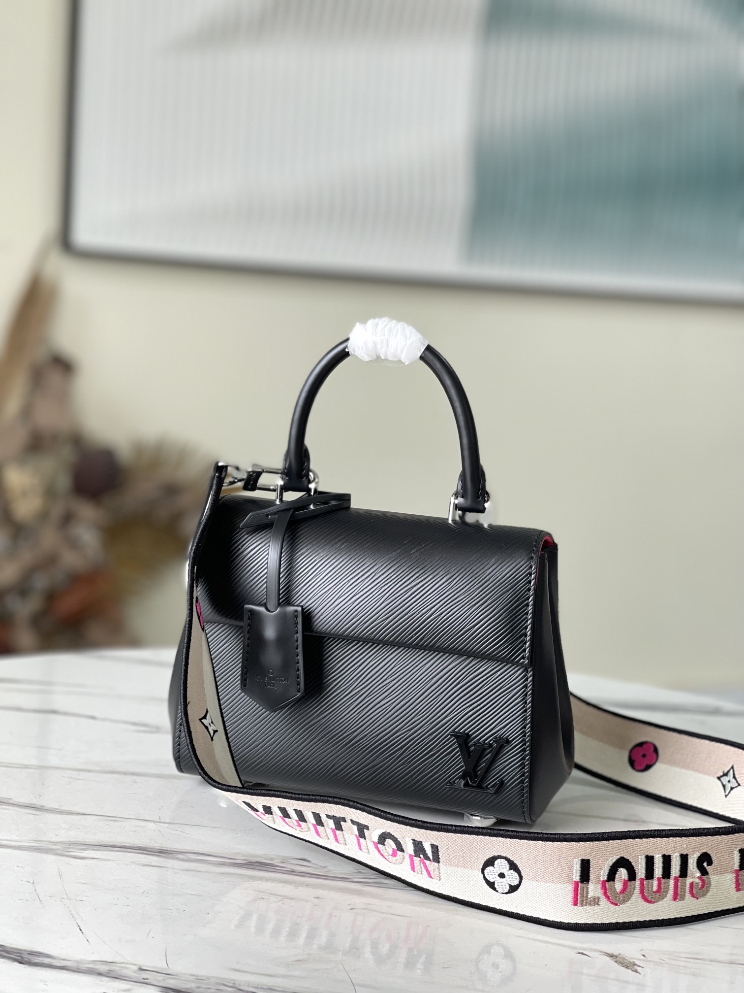 Louis Vuitton LV Cluny Bags Handbags Black Epi Resin Mini M58931