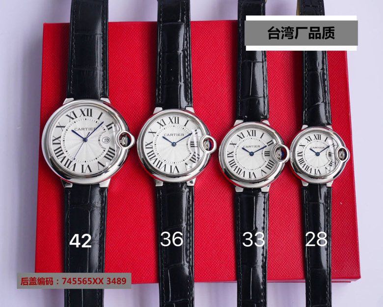NO:144537,Taiwan factory blue balloon V12 version, 28-42 size combination picture, please check the bottom cover code 745565xx3489), this series of watches are known for their delicate style and elegant style in the Cartier watchmaking industry. Of course, this watch must have such characteristics. The color of the stainless steel case makes the watch as light as a balloon, and the blue crown seems to disobediently deviate from the originally planned trajectory, like a playful couple. The Roman numerals and hour markers appear retro and deep on the dial, and the decorative whole watch with guilloche patterns and sword-shaped hands gives people a delicate and considerate feeling. Isn’t this what the couple needs? Built-in: Japan's Citizen fully automatic machinery also has Swiss quartz, water droplets (fish eyebrows) sapphire glass mirror, highly waterproof, boiled steel blue pointer color, curvature shape, cartier19860909台湾厂蓝气球V12版本,28一42尺寸组合图,,认准底盖码745565xx3489),这个系列的腕表在卡地亚制表业中以风格细腻,格调优雅著称,当然此腕表一定具有这样的特质.精钢表壳的色泽度使得腕表如气球般轻盈,幽蓝的表冠好似不听话的偏离了原本拟定的轨迹,就像是情侣间的嬉嬉闹闹.罗马数字时标在表盘上显得复古深邃,有着扭索雕纹和剑形指针的装饰整款腕表给人细腻贴心感这岂不就是情侣间所需要的吗？内置: 日本西铁城全自动机械 也有瑞士石英,水珠(鱼眼泡)蓝宝石玻璃镜面 高度防水 烧钢蓝指针颜色,把头弧度形状,,cartier,Watch