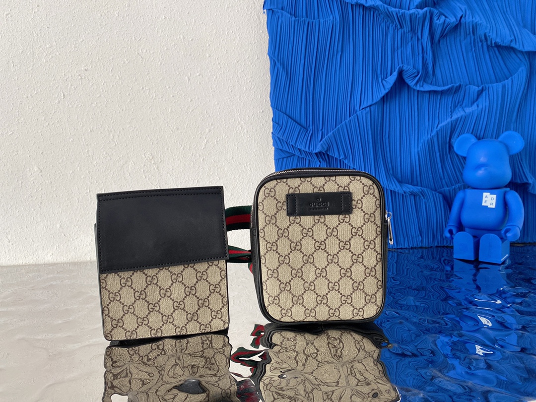 J0  Gucci 古奇   GG印花二合一 腰包 单肩斜挎包胸包 经典Logo搭配原厂工艺材质 休闲百搭 采用精湛镶嵌细工，实物拍摄 原厂原版面料 450956 配送小票防尘袋 31 x 18 cm。